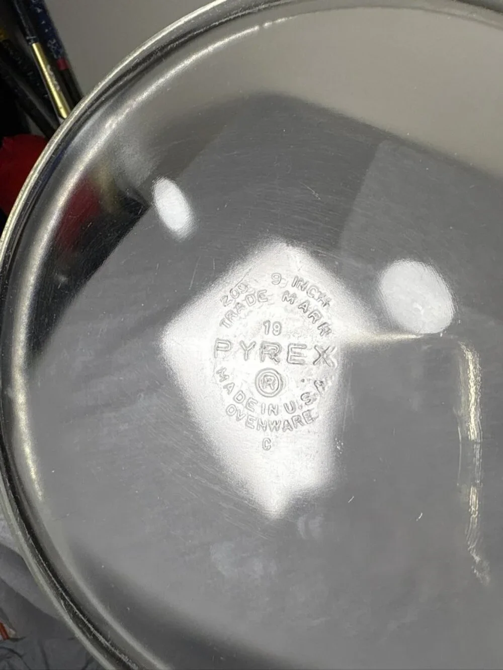 Pyrex 209 Clear Glass Pie Plate Baking Dish 9 Inch USA Ovenware